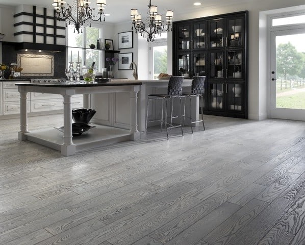 Prefinished Grey Antique Oak Flooring: wide plank 15mm